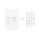 Clipsal C2015V15I Single Switch Socket Outlet Classic 250V 15A Vertical Circuit Identification