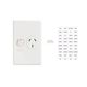 Clipsal C2015VI Single Switch Socket Outlet Classic 250V 10A Vertical Circuit Identification White Electric