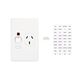 Clipsal C2015VNI Single Switch Socket Outlet Classic 250V 10A Vertical Neon Circuit Identification