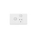 Clipsal C2015X Single Switch Socket Outlet Classic 250V 10A Removable Extra Switch