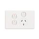 Clipsal C2015XX Single Switch Socket Outlet Classic 250V 10A 2 Removable Extra Switch