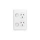 Clipsal C2025V15 Twin Switch Socket Outlet Classic 250V 15A Vertical Safety Shutter
