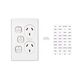 Clipsal C2025VXAI Twin Switch Socket Outlet Classic 250V 10A Vertical Removable Extra Switch Circuit Identificationl