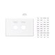 Clipsal C2032HI Switch Grid Plate And Cover 2 Gang Horizontal Mount