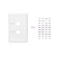 Clipsal C2032VI Switch Grid Plate And Cover 2 Gang Less Mechanism Circuit Identification