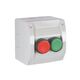 Clipsal WS226/2PB Push Button Switch 2 Gang Red/green Button Weathershield Resistant Grey