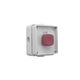 Clipsal WS226PBS Push Button Switch 1 Gang Red Button Weathershield Resistant Grey