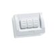 Clipsal WSF226/3 Flush Switch 3 Gang 250vac 16A IP66 M80 - Standard Size Resistant Grey