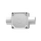 Clipsal 252/40/2 Junction Box 40mm I.d 2 Way Through Entry Grey