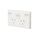 Clipsal 695X Twin Switch Socket Outlet 240V 10A Horizontal Removable Extra Switch