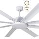 MARTEC Albatross Mini 65″ DC Ceiling Fan With Remote White