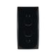 Intermediate Plate Light Switch 2 Gang – 54mm Mounting Centres BLACK