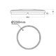 3A 15W LED Round Super Slim 42mm Oyster Light CCT Waterproof IP54 Dimmable-5000K