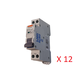 Pack of 12 - LANX 10A Single Pole RCD/MCB RCBO 30ma 6kA Type A