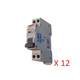 Pack of 12 - LANX  25A Single Pole RCD/MCB RCBO 30ma 6KA Type A