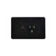 Puma Power Point Switched 1 Gang, 10A 250V with Lighting Pin Black
