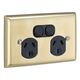 Clipsal BA25A Twin Switch Socket Outlet 250V 10A A Style Deep Curve Plate