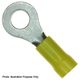 3.7mm Insulated Terminals Ring Yellow (pack of 50)