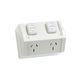 Clipsal WSC227/2/15 Twin Switch Socket Outlet 250V 15A Weather Proof
